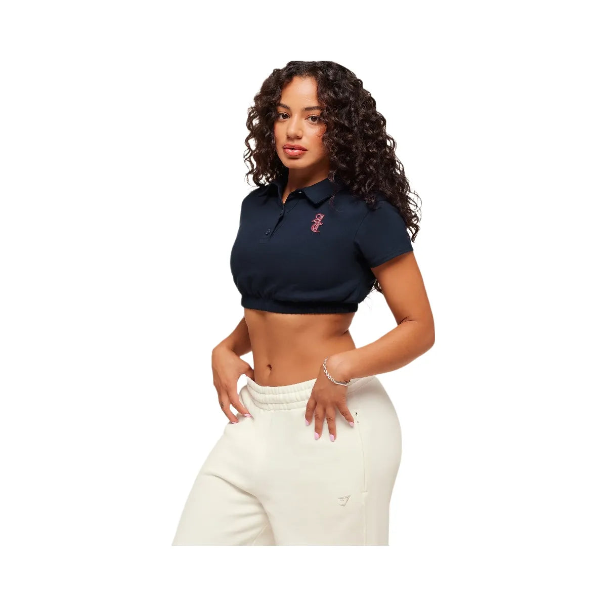Gymshark x Analis Cropped Polo - Midnight Blue
