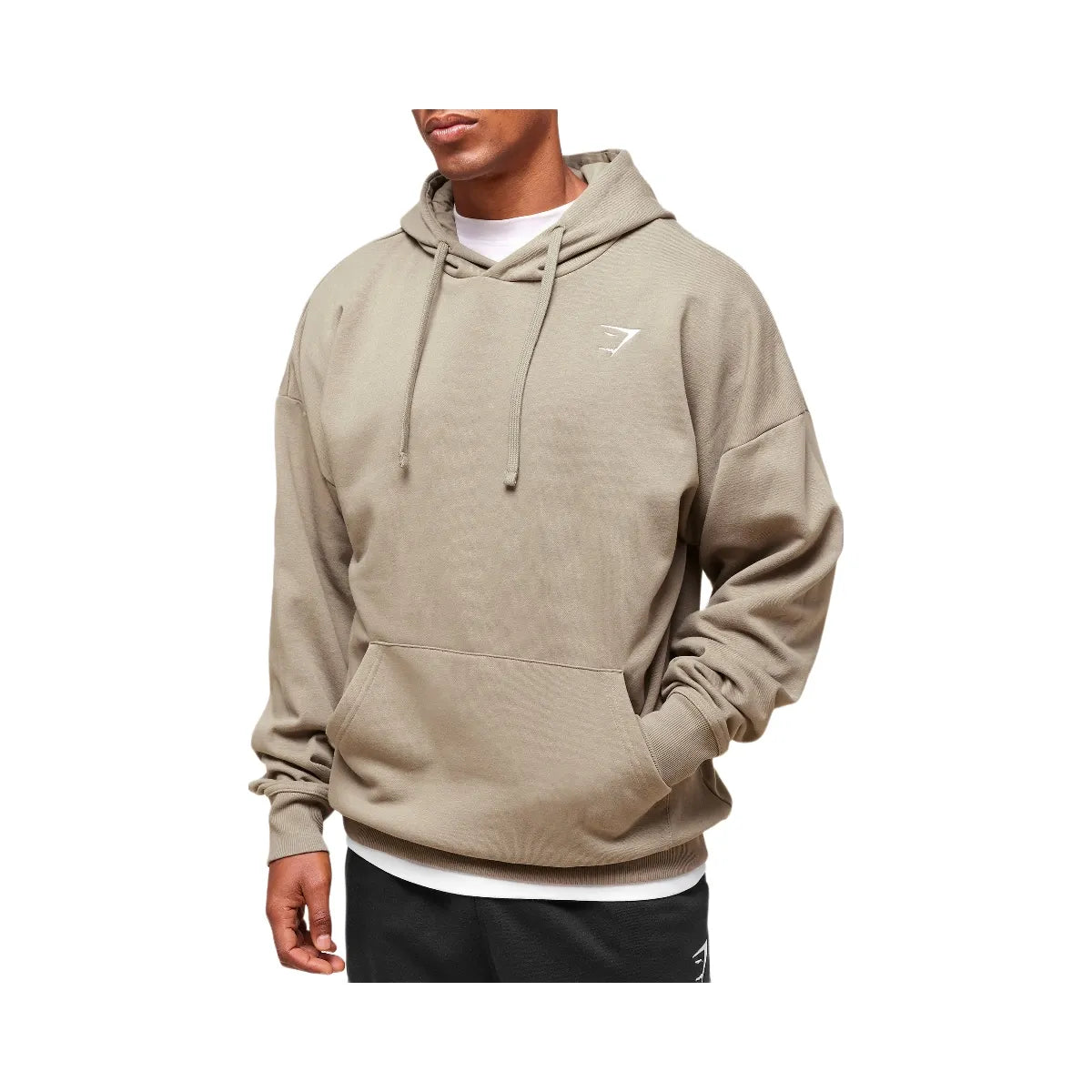 Gymshark Crest Oversized Hoodie - Linen Brown