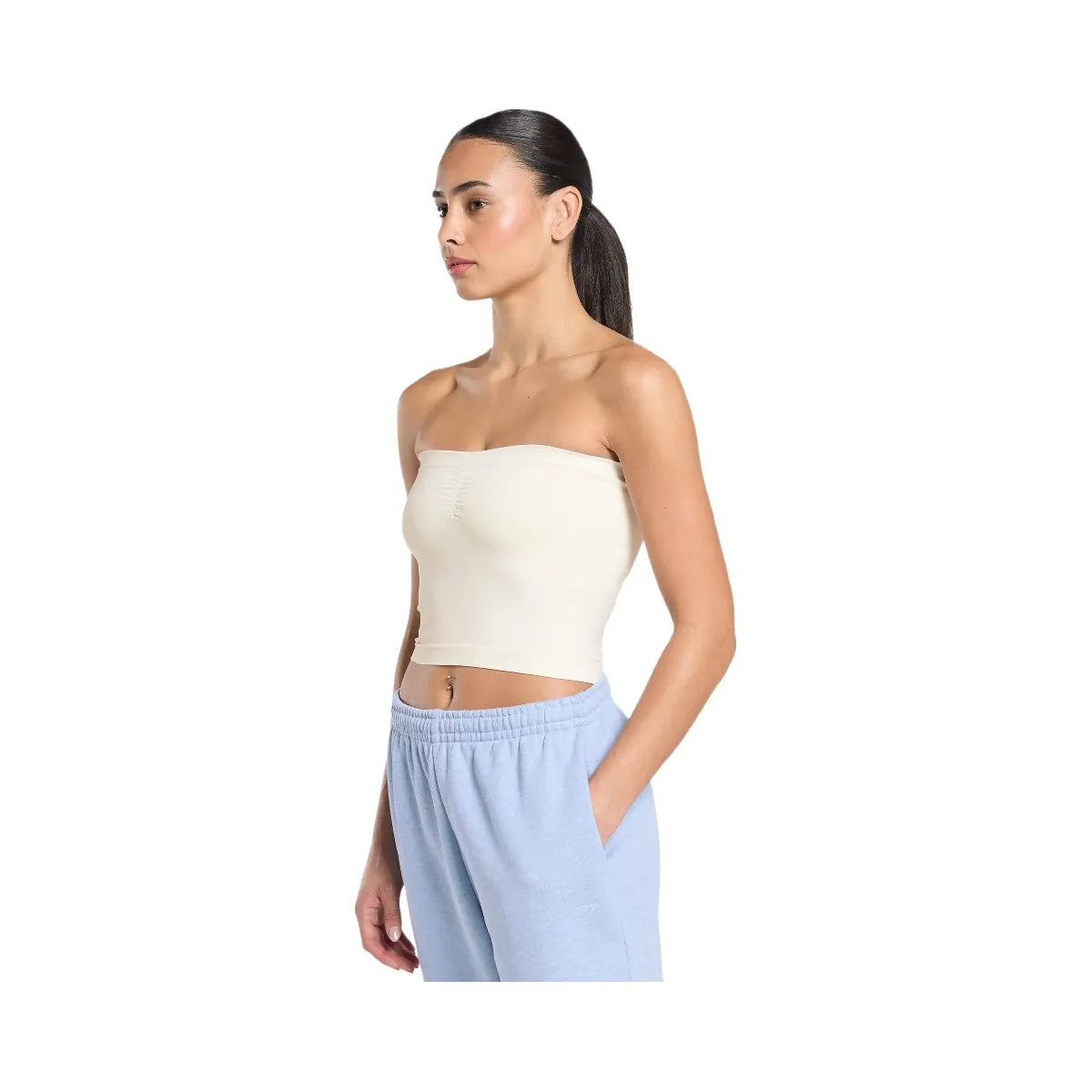 Gymshark Everyday Seamless Midi Tube Top - Soft White