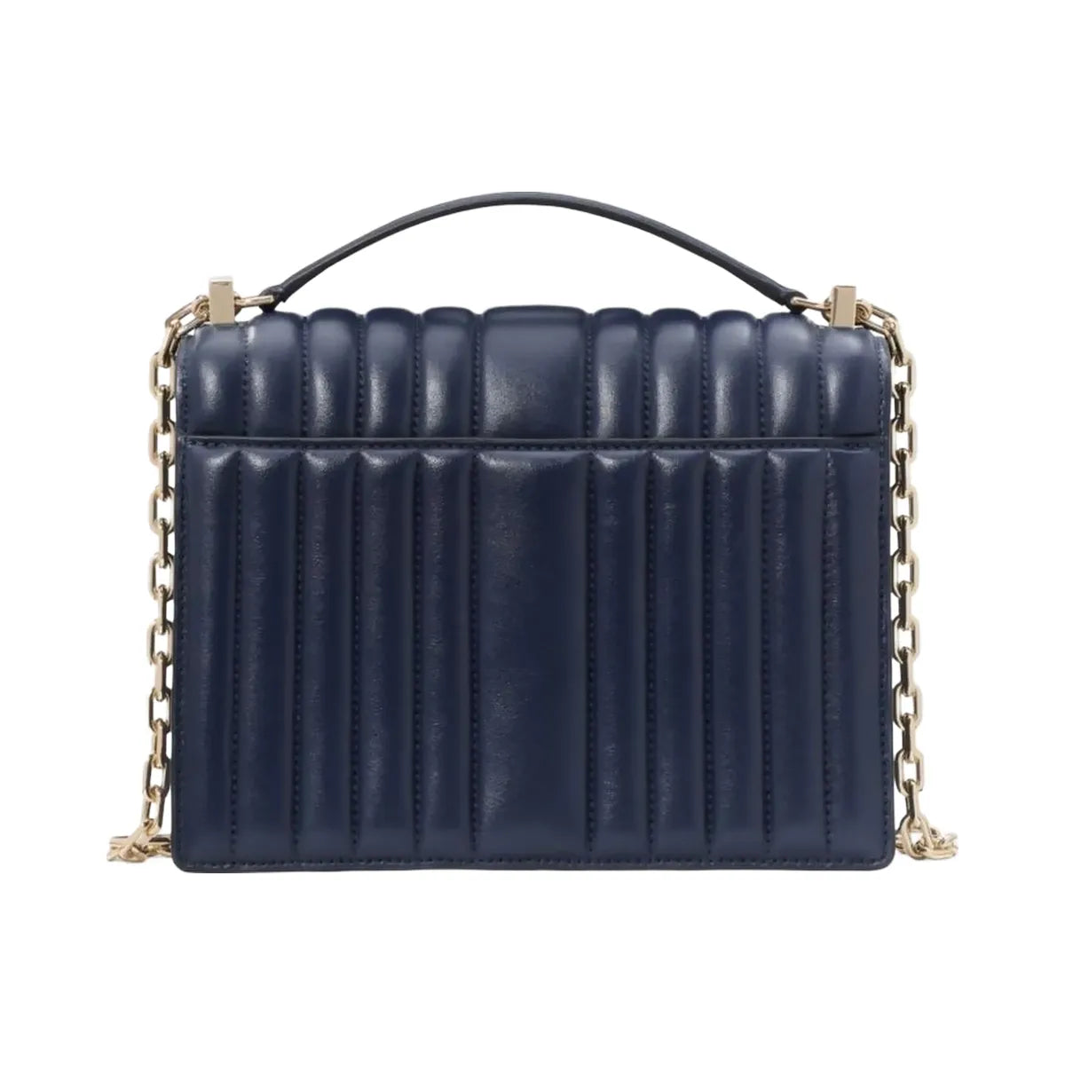Kate Spade Deco Quilted Chain Shoulder Bag Parisian Navy