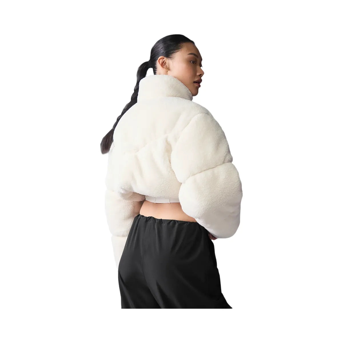 Alo Women's Sherpa Main Act Corset Puffer - Ivory