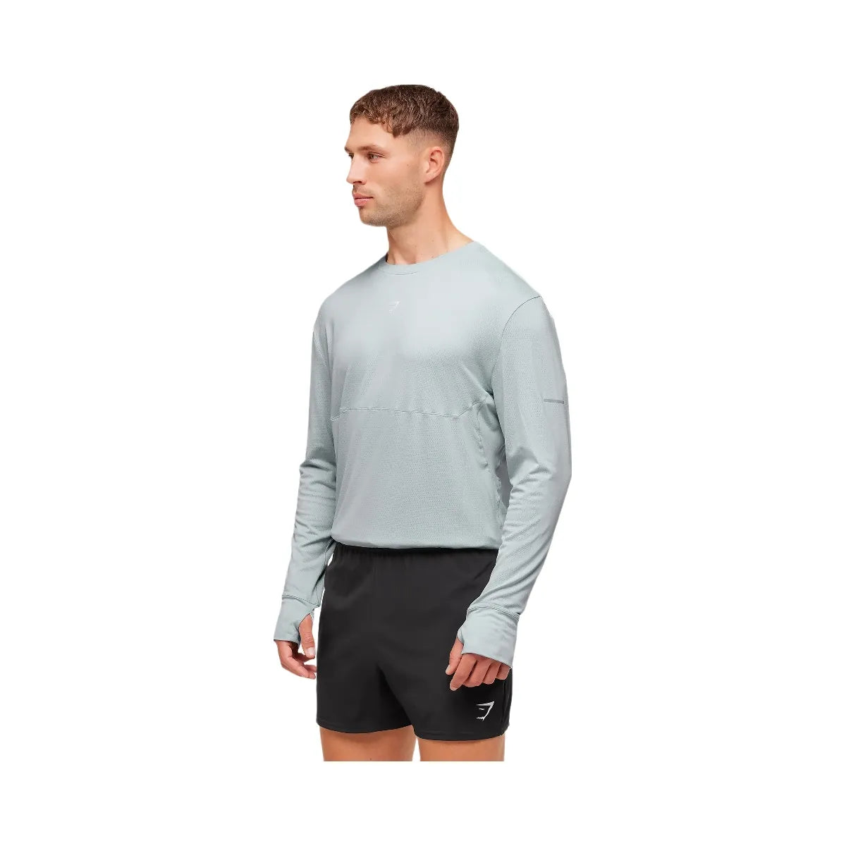 Gymshark Running Long Sleeve T-Shirt - Smoke Blue