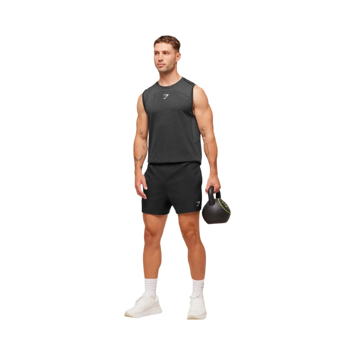 Gymshark Lightweight Seamless Tank - Black/Silhouette Grey