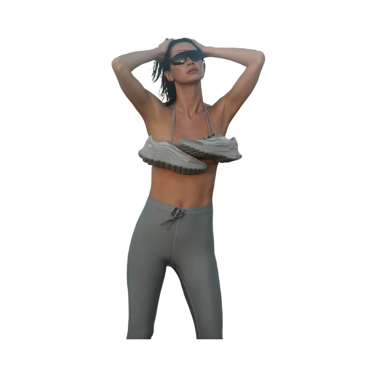Alo Women's Airlift High-Waist Light Speed Legging - Lunar Grey