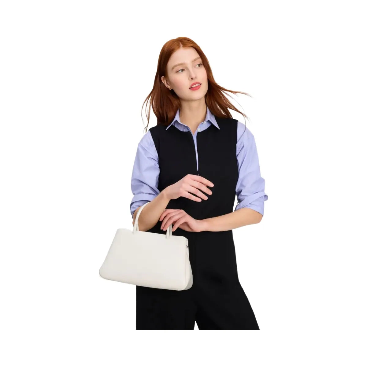Kate Spade Grace Fine Grain Leather Medium Satchel Cream