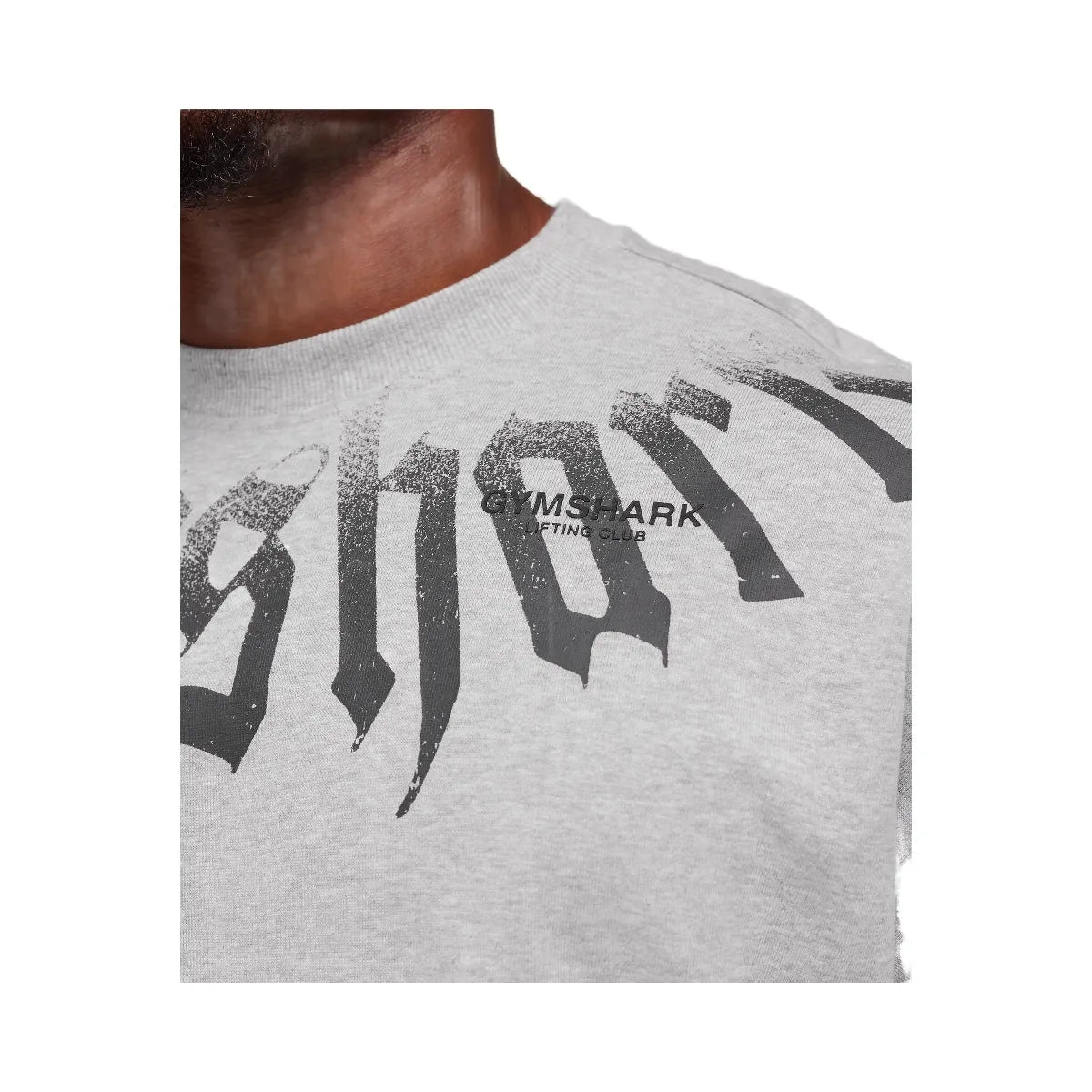 Gymshark Fade Graphic Long Sleeve T-Shirt - Light Grey Core Marl