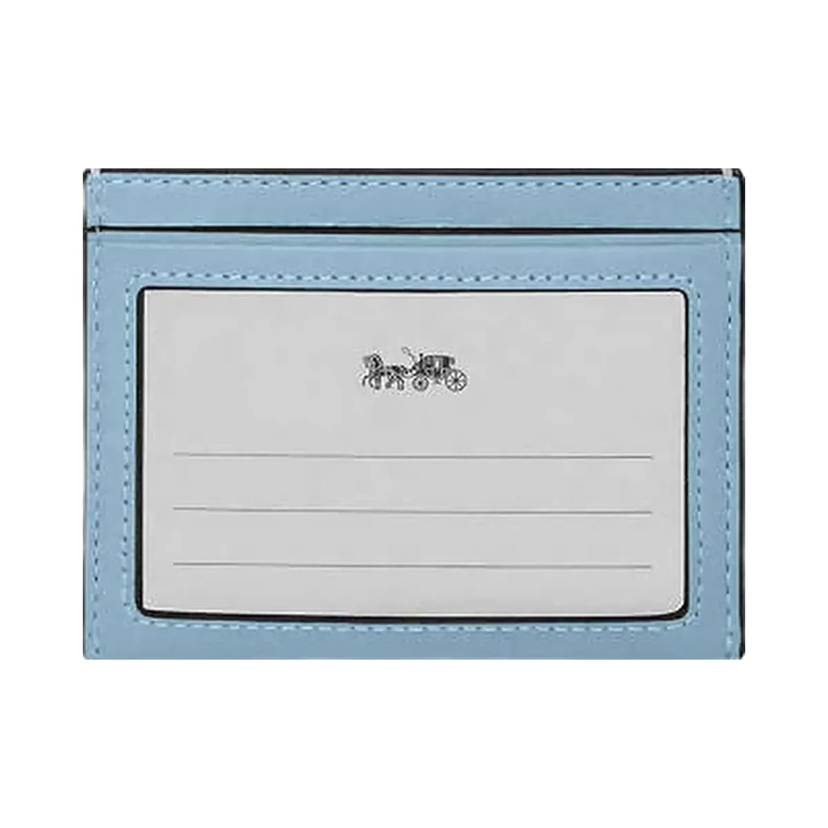Coach Slim Id Card Case Glazed Leather-Im-Powder Blue
