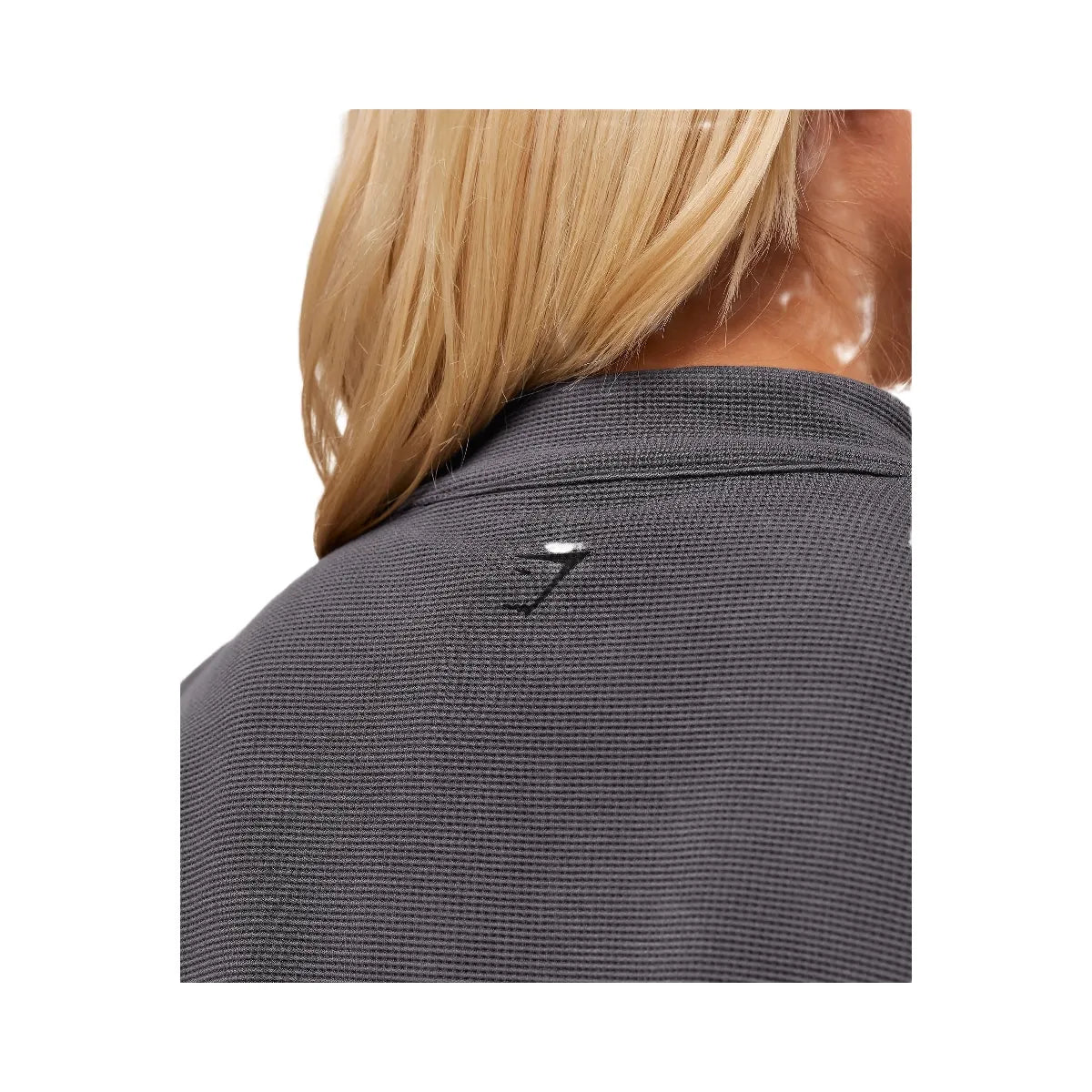 Gymshark Waffle Midi Zip Up Jacket - Onyx Grey