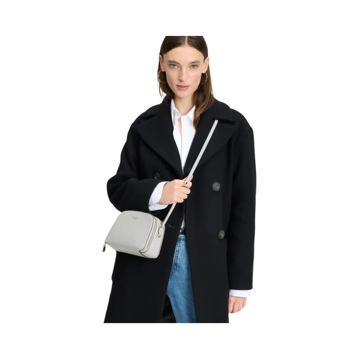 Kate Spade Devin Double Zip Dome Crossbody Stone Path