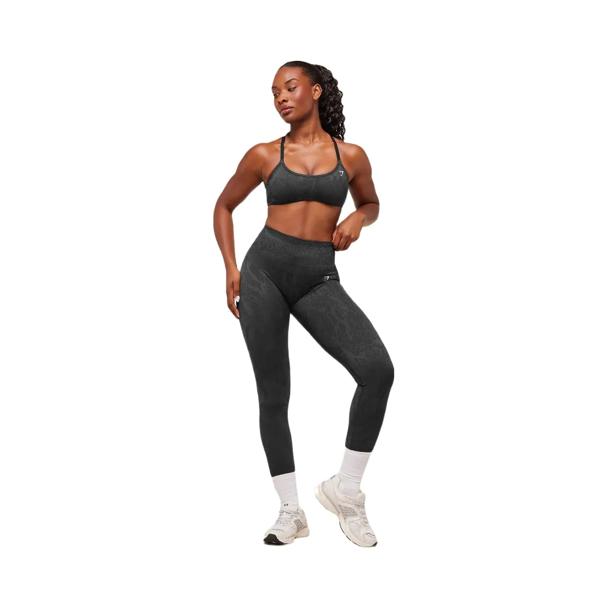 Gymshark Adapt Camo Seamless Leggings - Asphalt Grey/Black