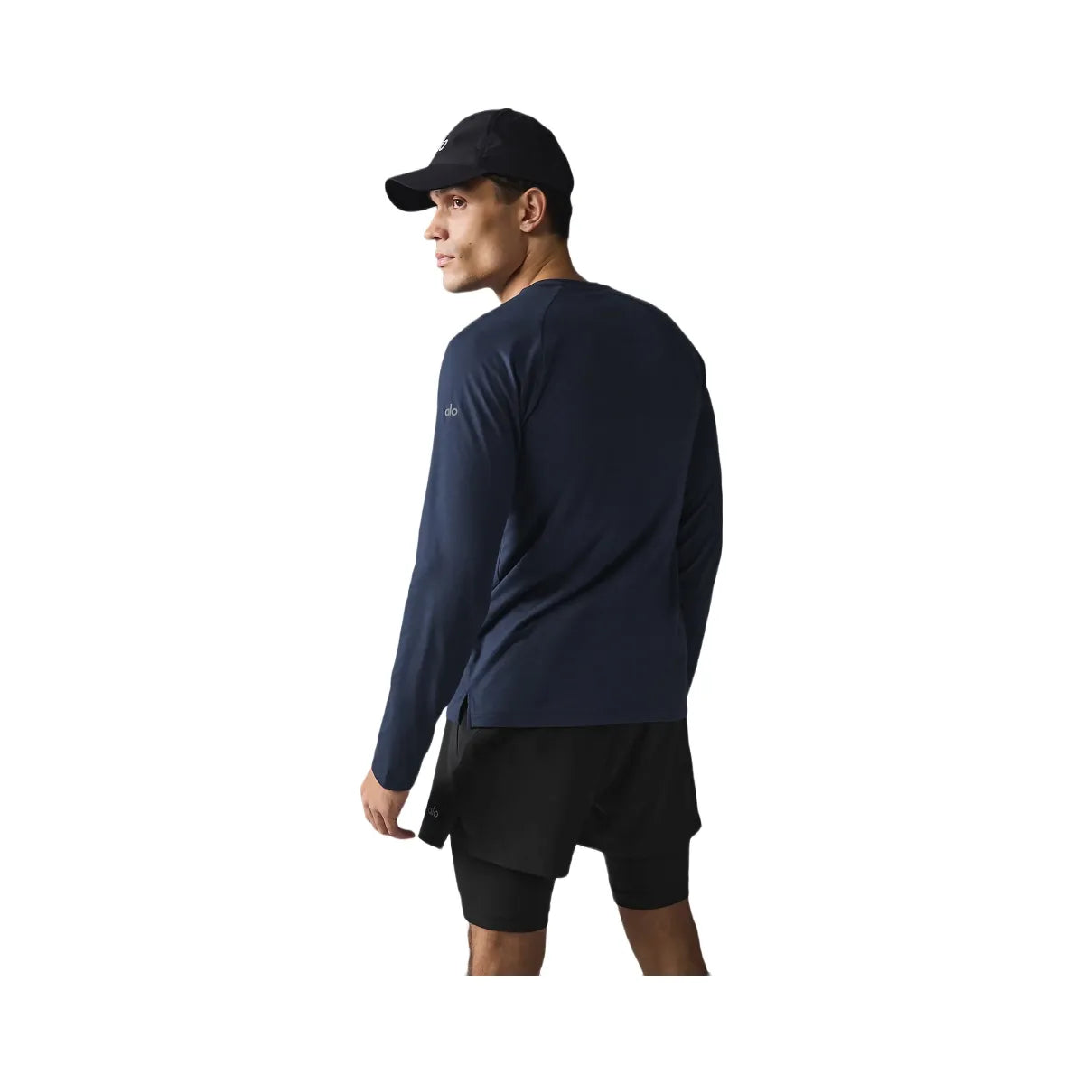 Alo Men's Triumph Long Sleeve Tee - Navy