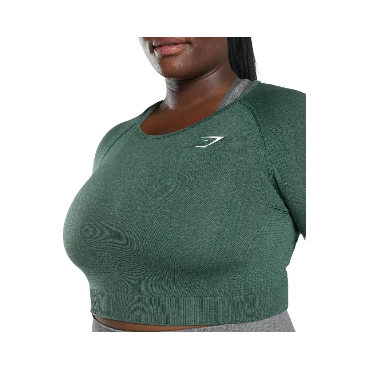 Gymshark Vital Crop Top - Dark Green Marl