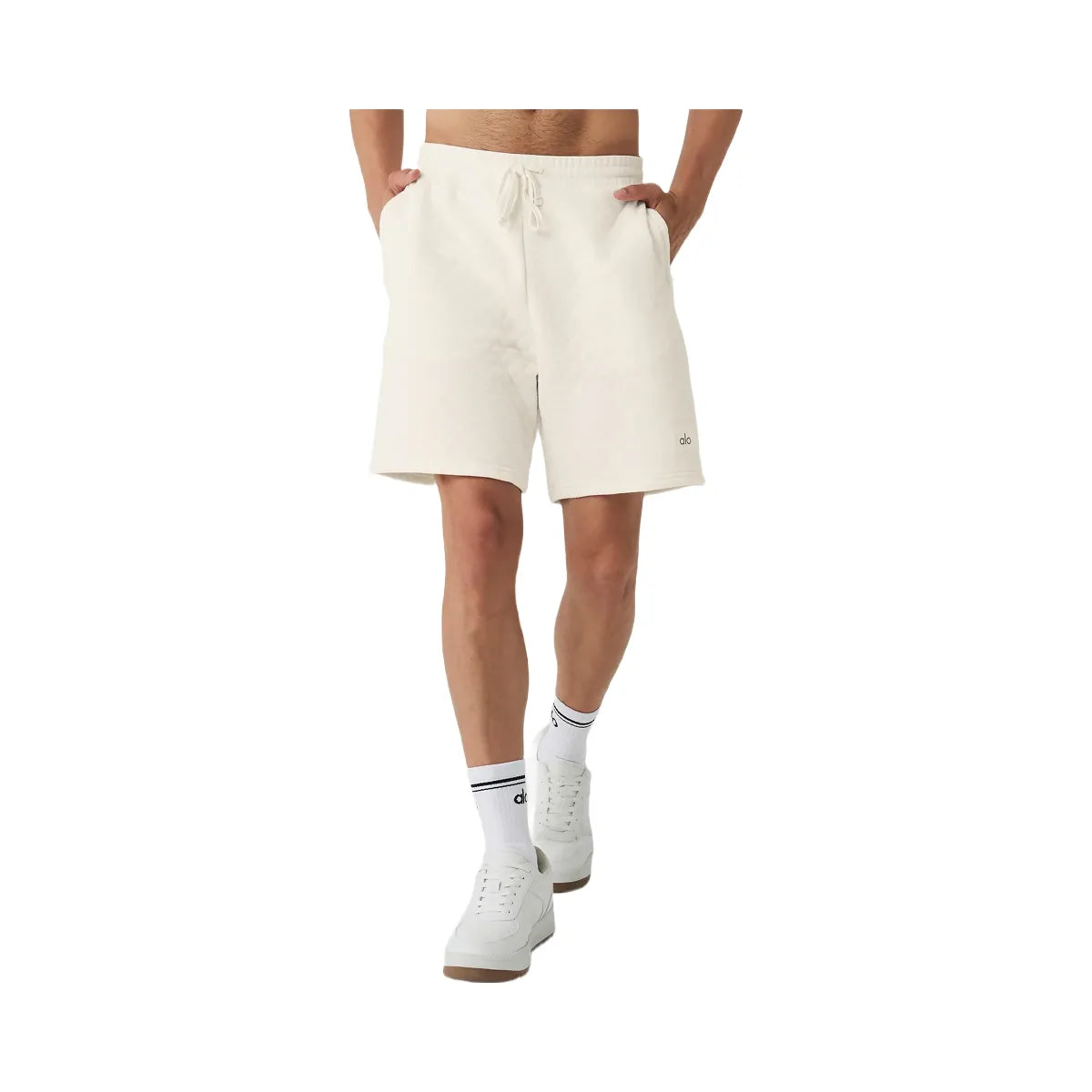 Alo Men's Quilted Stadium Short - Ivory