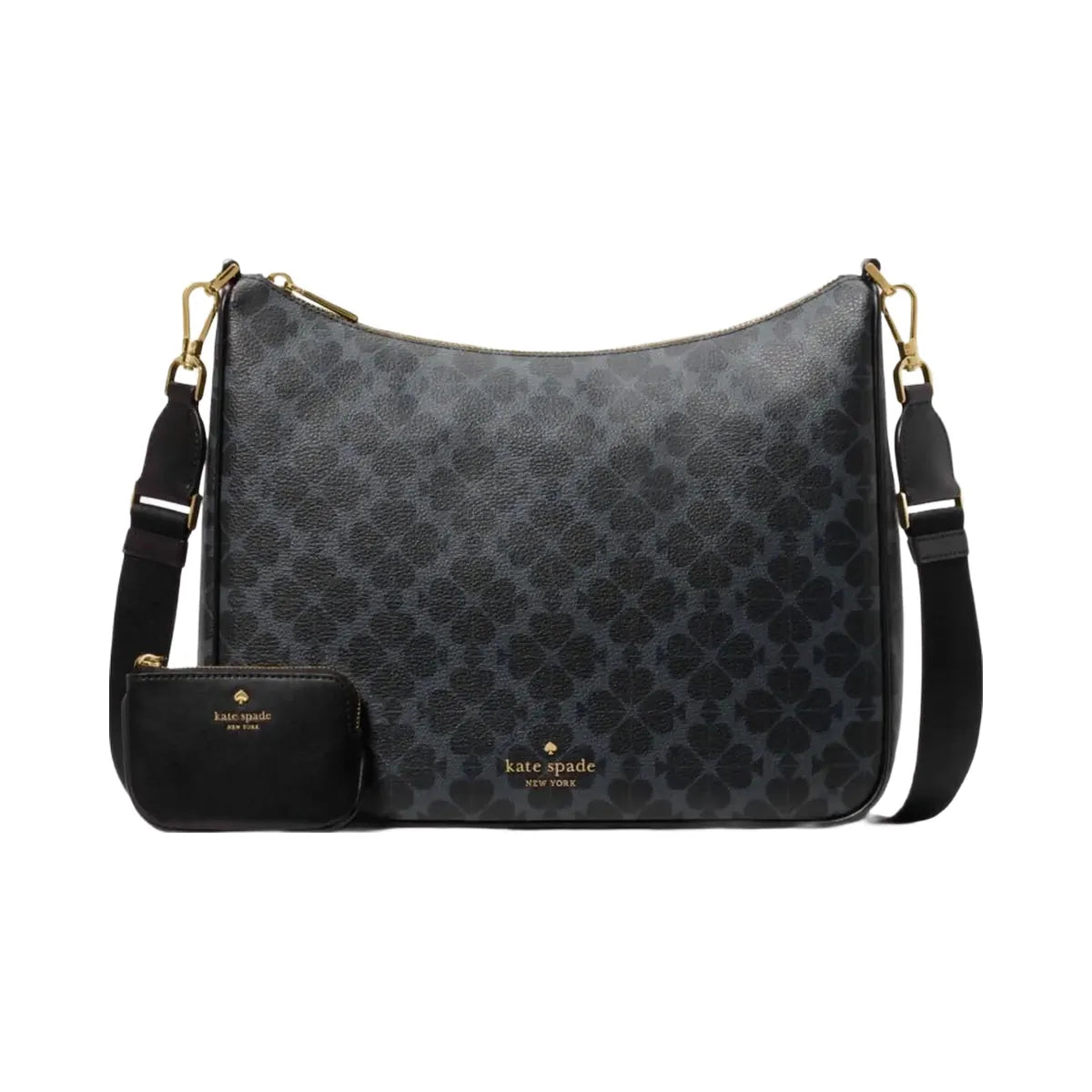 Kate Spade Flower Large Crossbody With Pouch Black
