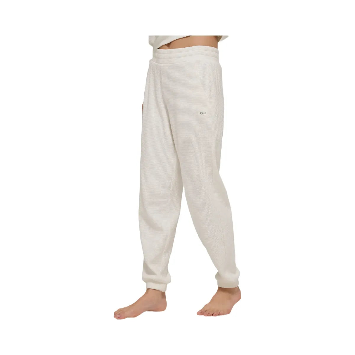 Alo Women's Waffle Weekend Escape Jogger - Ivory