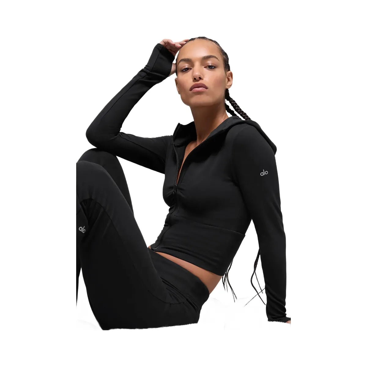 Alo Women's Sway Full Zip Hoodie - Black