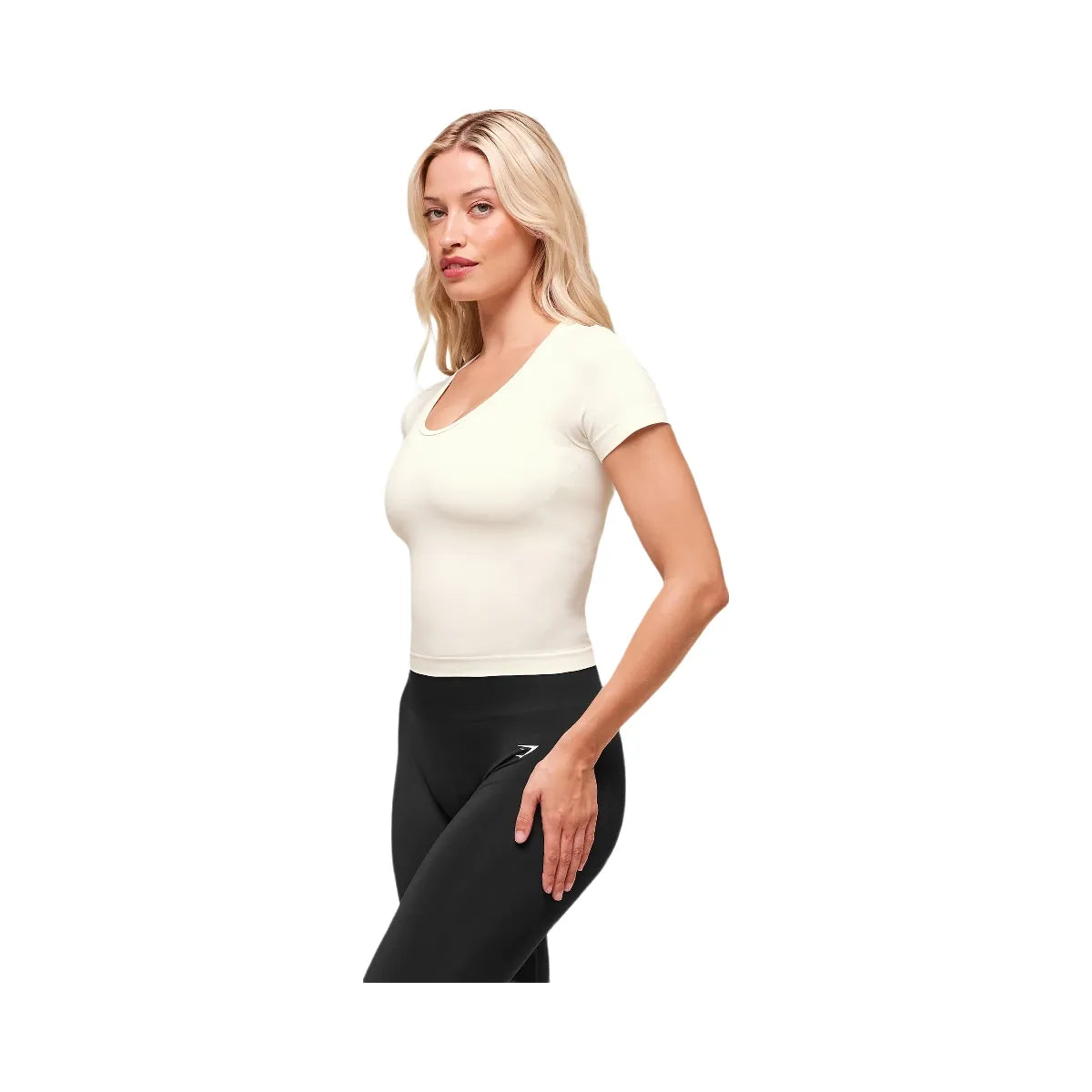 Gymshark Everyday Seamless Tight Fit Crew Neck Tee - Soft White