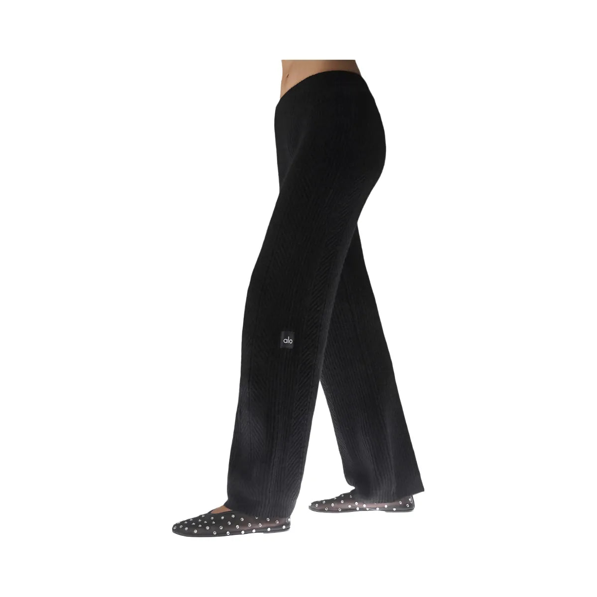 Alo Women's Winter Magic Cashmere Wide Leg Pant - Black