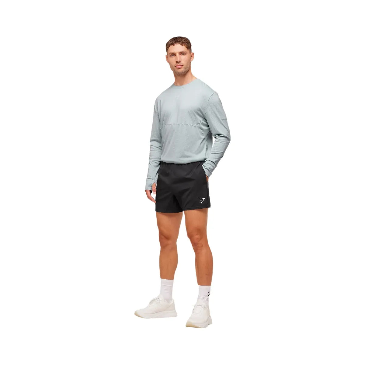 Gymshark Running Long Sleeve T-Shirt - Smoke Blue