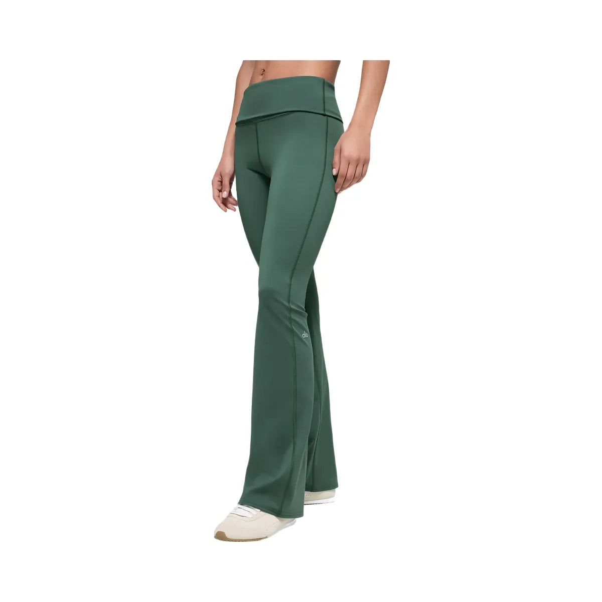 Alo Women's ALO Softsculpt 7/8 Foldover Flare Legging - Clover Green