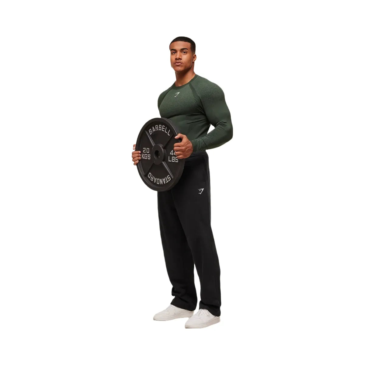 Gymshark Shadow Seamless Long Sleeve T-Shirt - Trail Green
