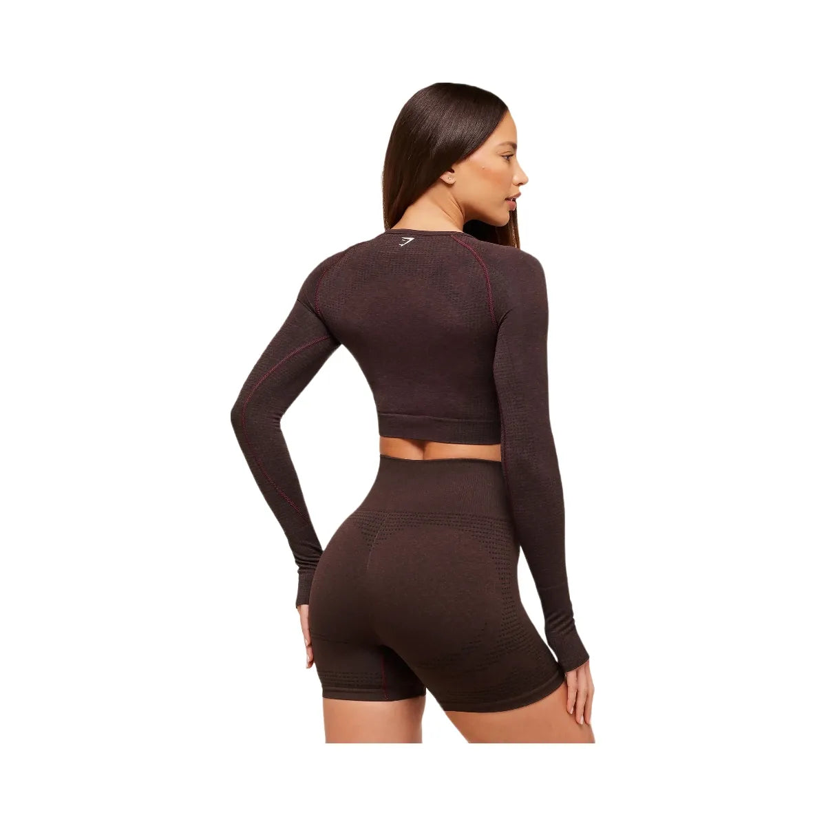 Gymshark Vital Crop Top - Rich Maroon/Marl