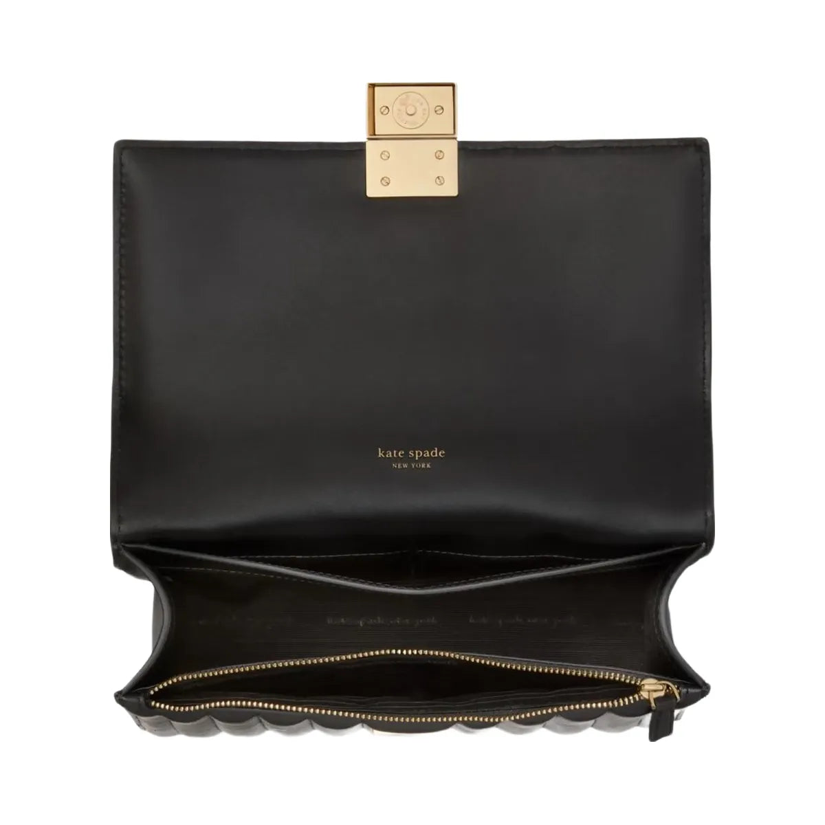 Kate Spade Deco Quilted Chain Shoulder Bag Black