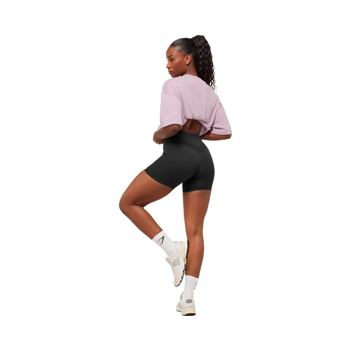 Gymshark Lifting Mesh Oversized Tee - Warm Lilac