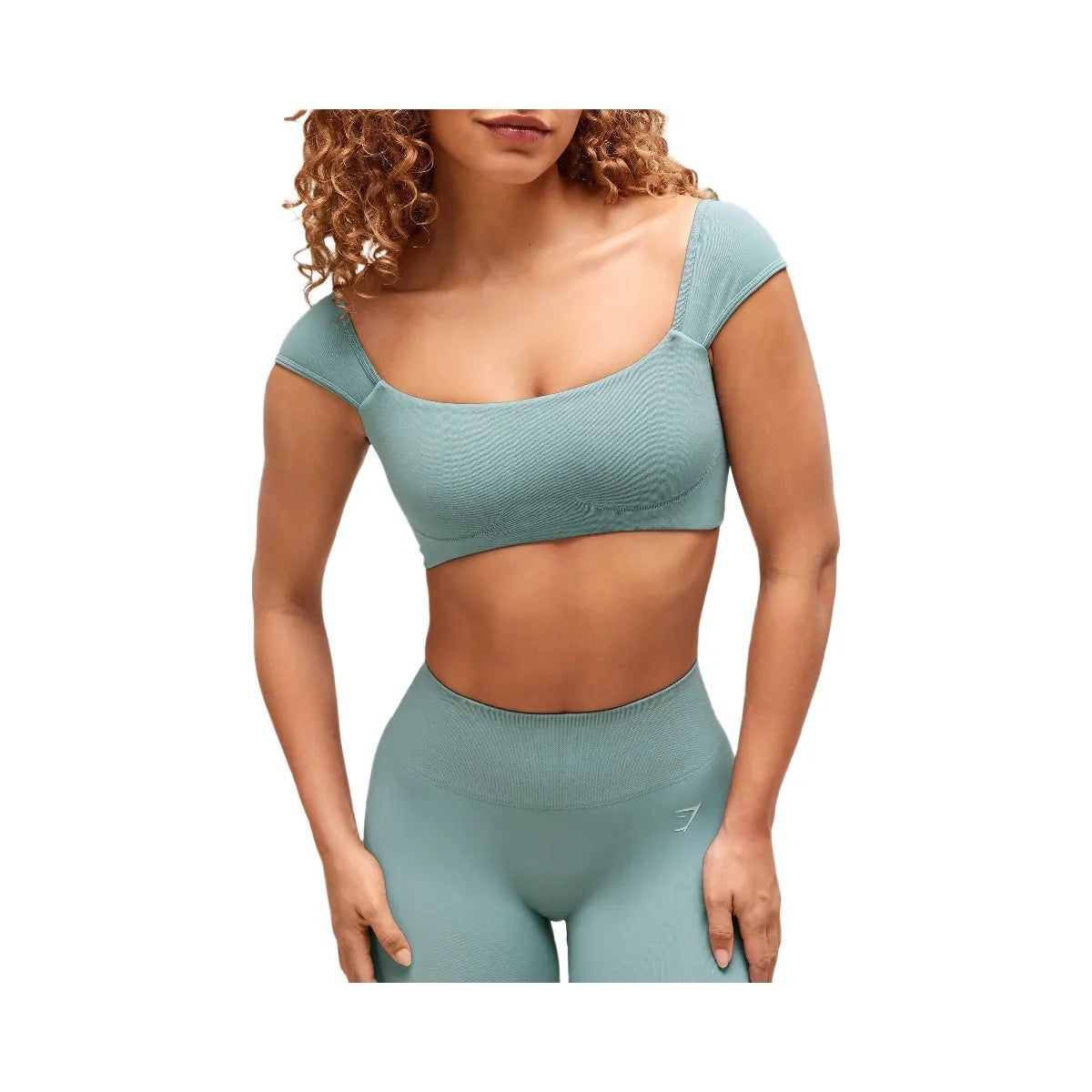 Gymshark Soft Sculpt Cap Sleeve Bralette - Rest Blue