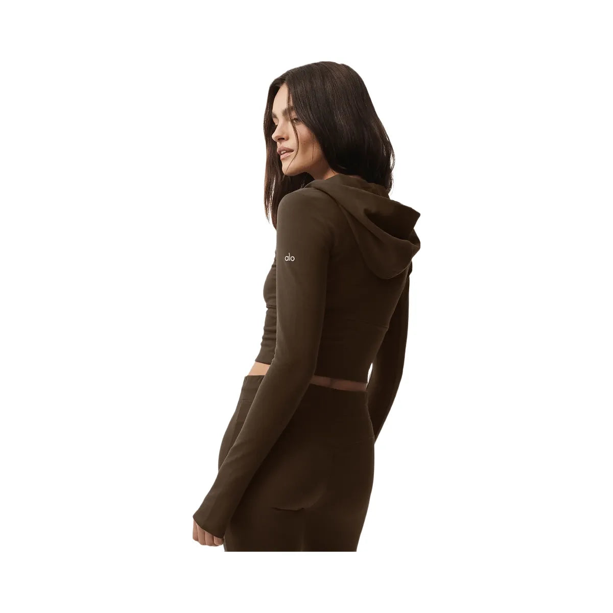 Alo Women's Sway Full Zip Hoodie - Espresso
