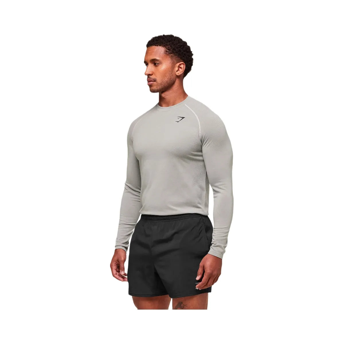 Gymshark Vital Long Sleeve T-Shirt - Light Grey/Smokey Grey