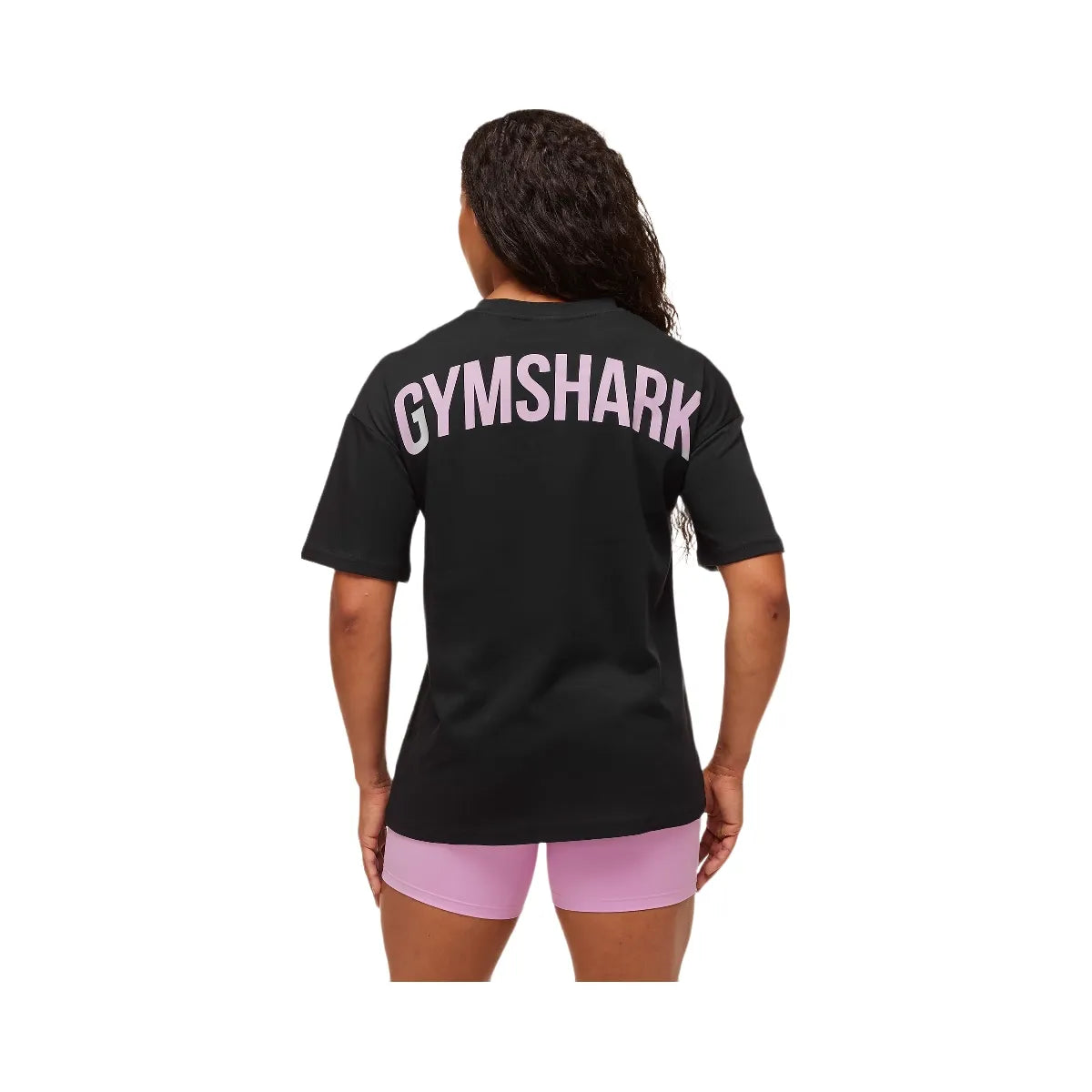 Gymshark Power Oversized T-Shirt - Black/Warm Lilac