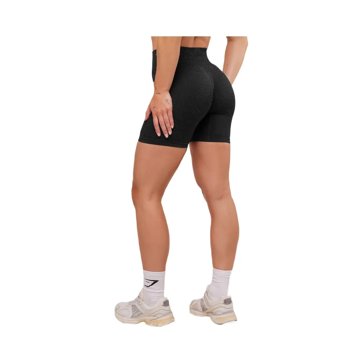 Gymshark Adapt Animal Seamless Shorts - Black/Asphalt Grey