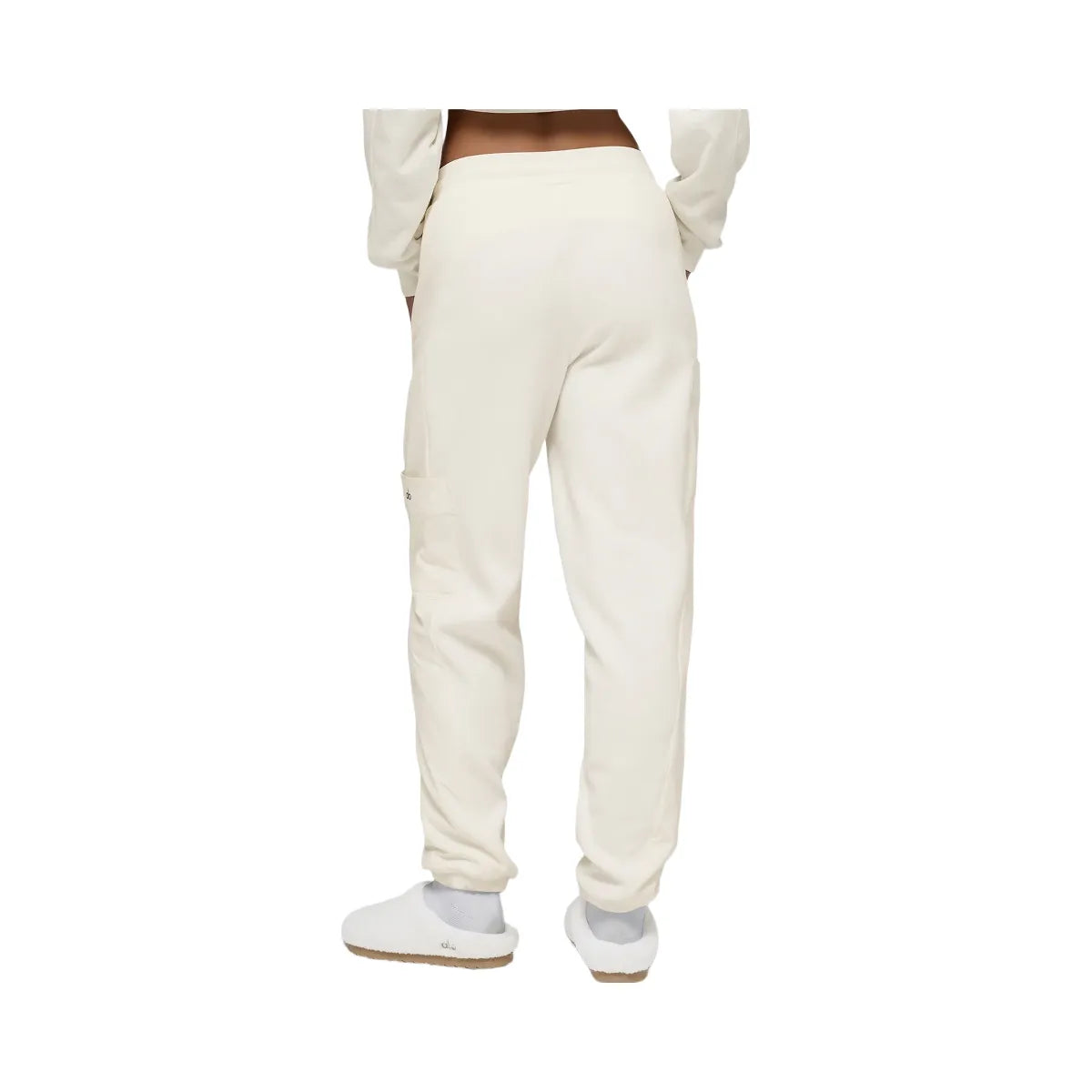 Alo Women's Polar Fleece Wintry Mix Pant - Ivory