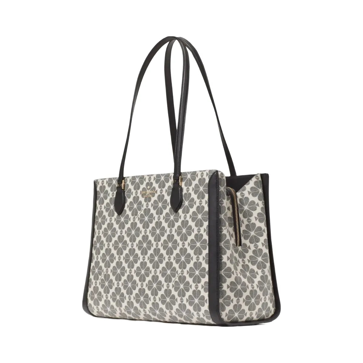 Kate Spade Signature Spade Flower East West Large Laptop Tote Black Multi