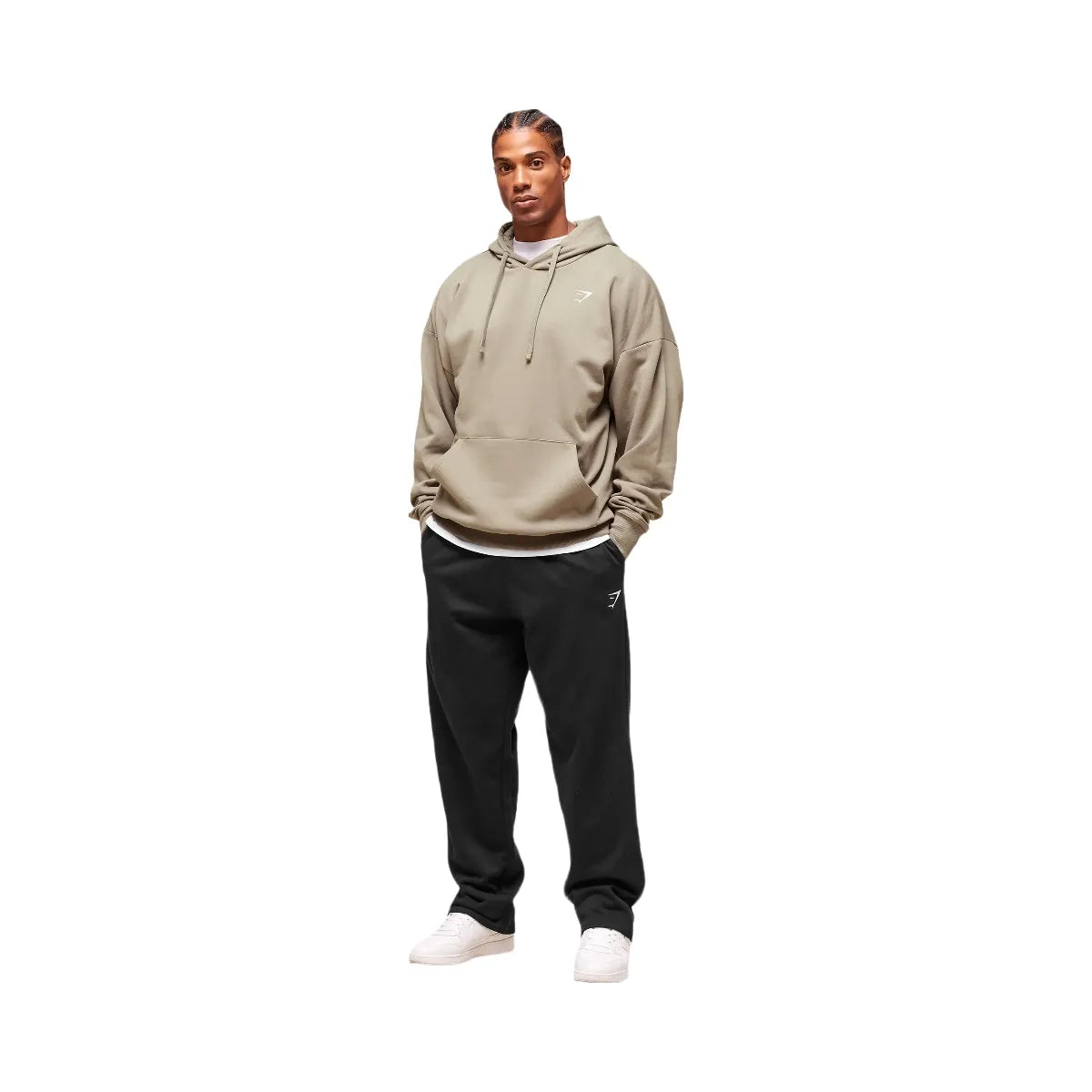 Gymshark Crest Oversized Hoodie - Linen Brown