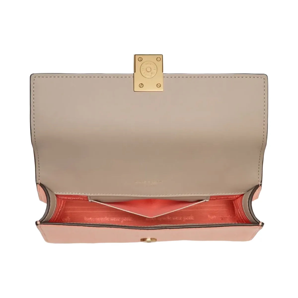 Kate Spade Deco Mini Flap Chain Crossbody Apricot Cream