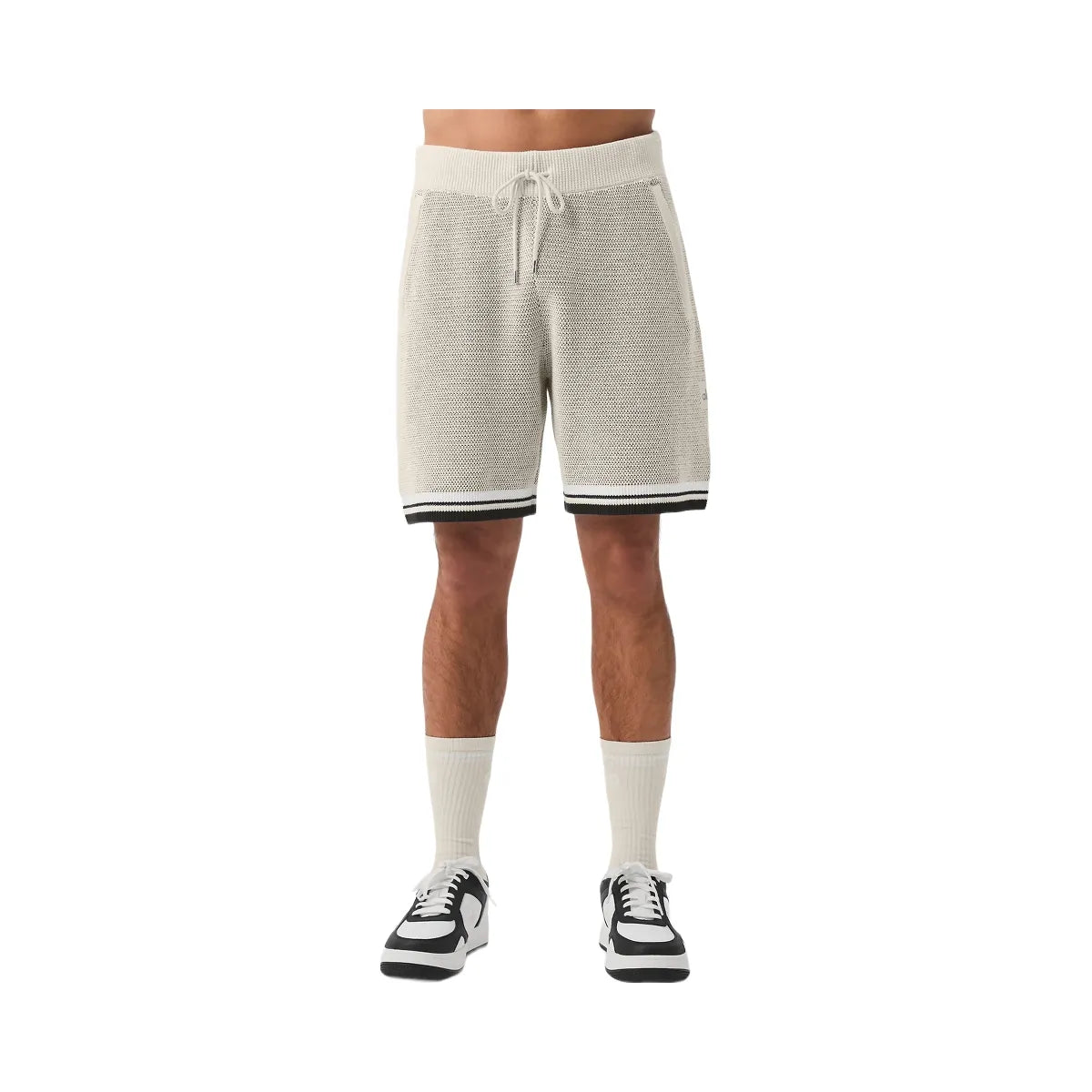 Alo Men's 7" Sports Club Sweater Knit Basketball Short - Bone