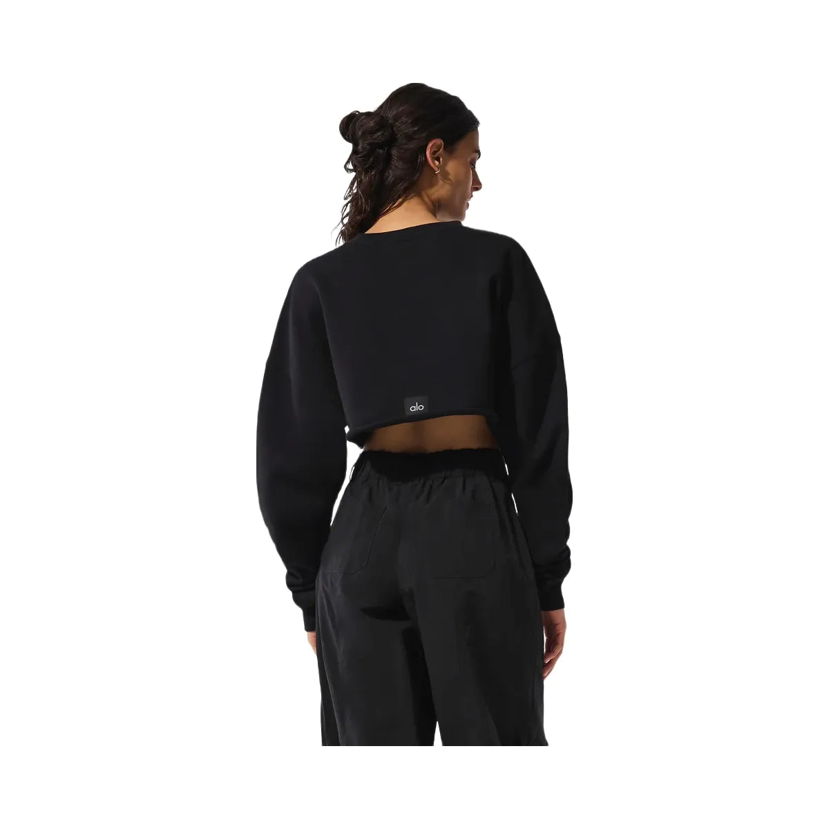 Alo Women's Extreme Cropped Pullover - Black