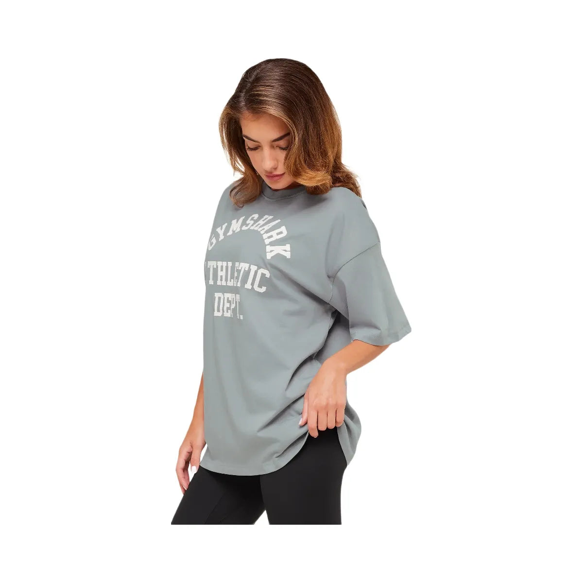 Gymshark Athletic Department Oversized Graphic T-Shirt - Denim Grey