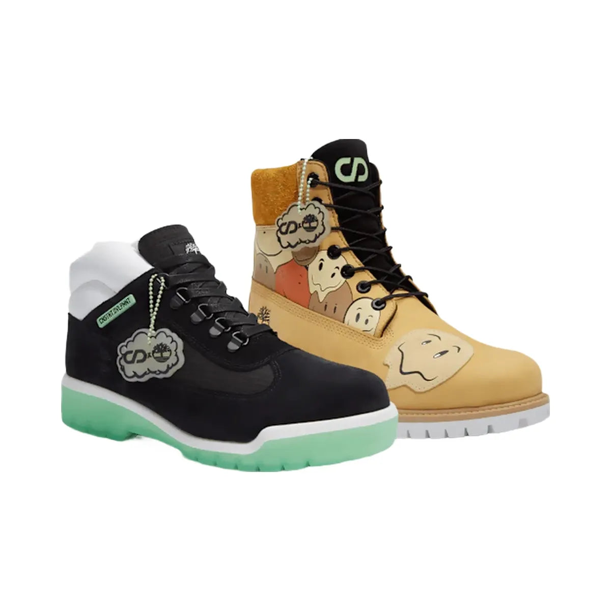 Timberland Cnstnt: Dvlpmnt Waterproof Field Boot Black Suede/Green Men'S