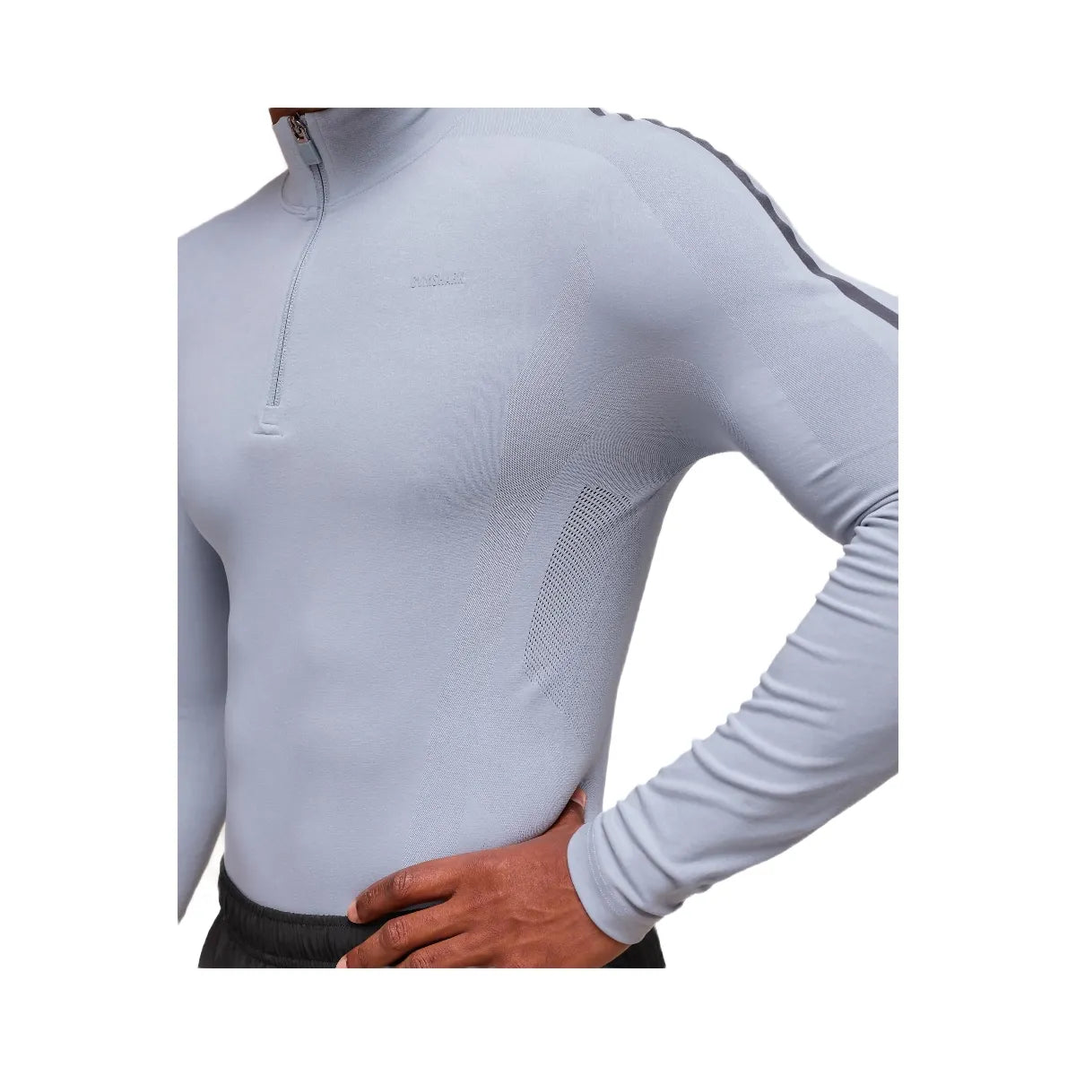 Gymshark everywear Warp Knit 1/4 Zip - Pale Blue
