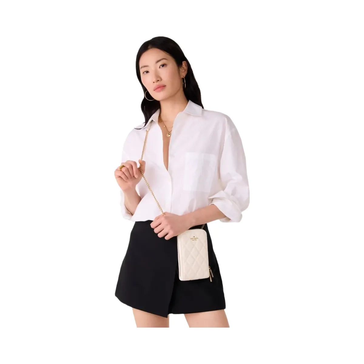 Kate Spade Carey Quilted North South Phone Crossbody Meringue