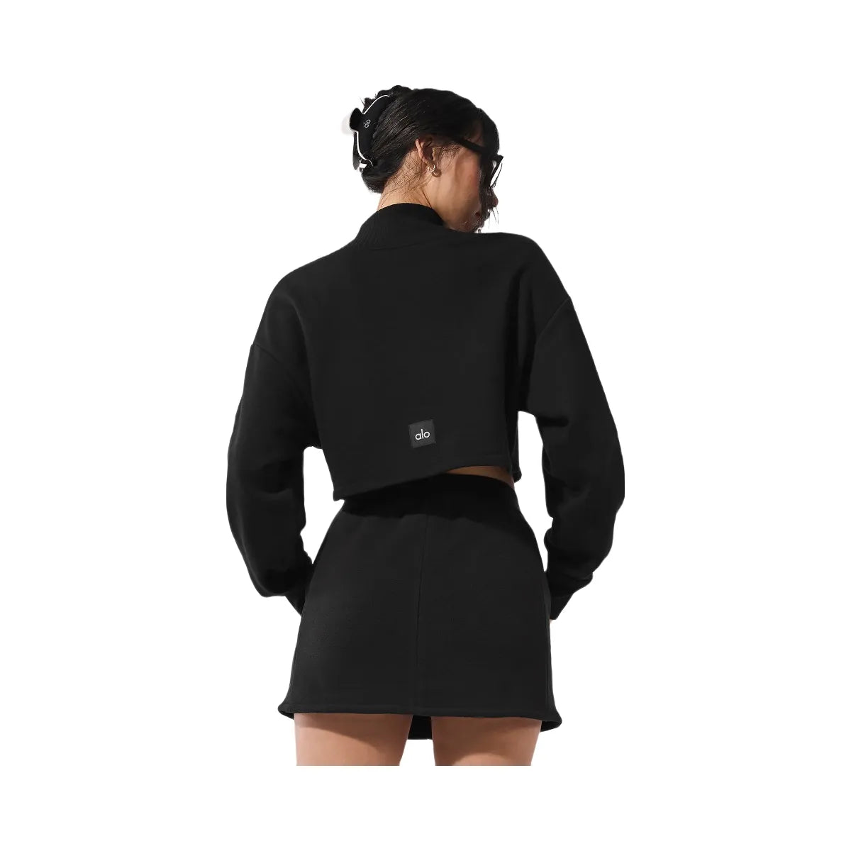 Alo Women's Cropped Serenity Coverup - Black