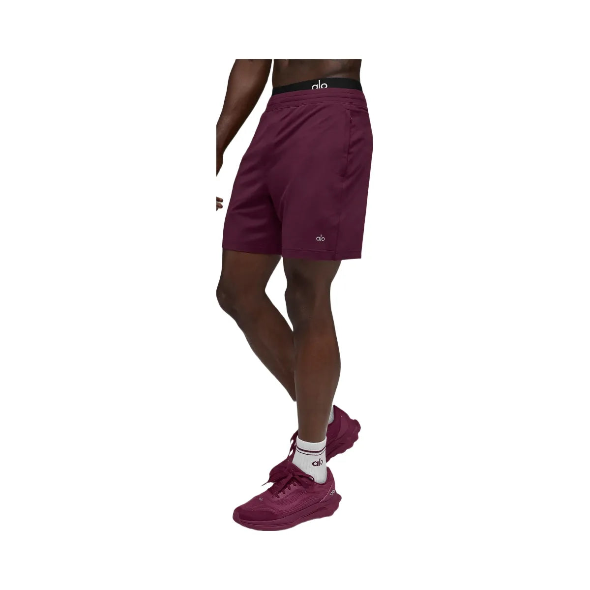 Alo Men's 7" Conquer React Performance Short - Burgundy