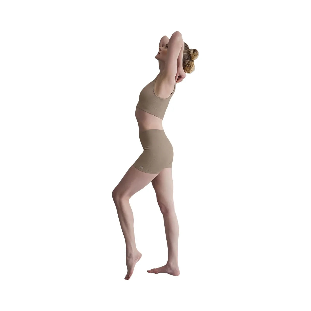 Alo Women's 3" Seamless Ribbed Shimmer Short - Gravel