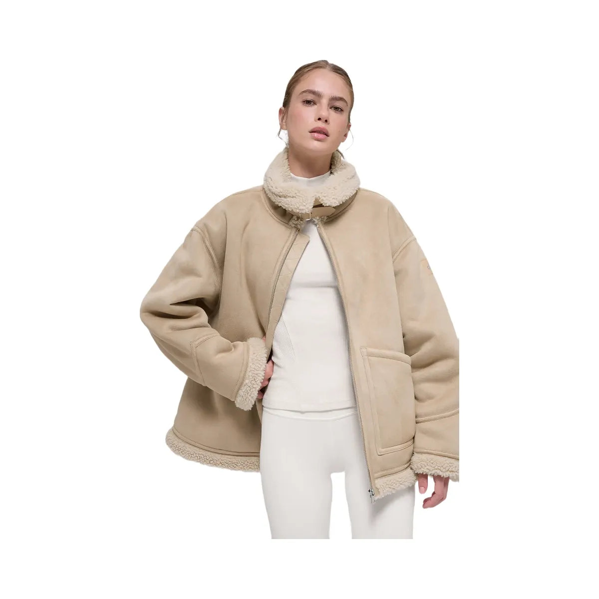Alo Women's Faux Shearling Grand Jacket - Woodland Tan