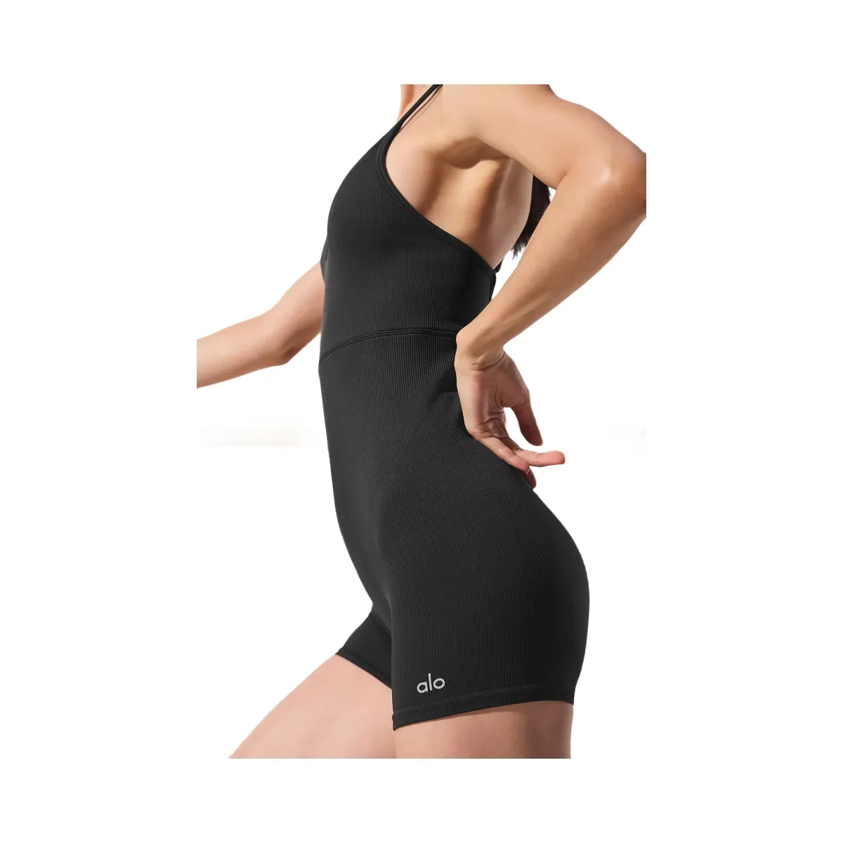 Alo Women's Seamless Ribbed Favorite Onesie - Black