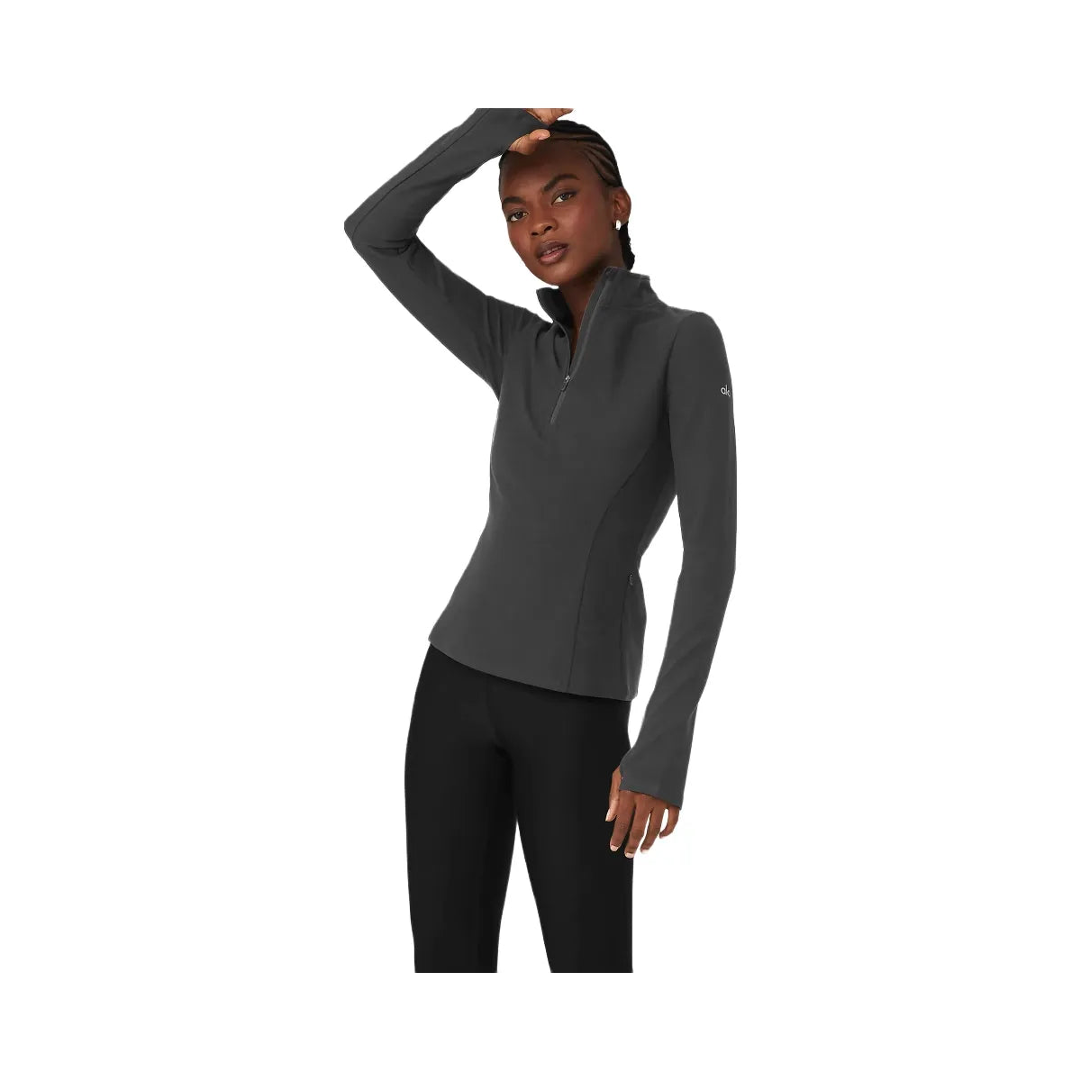 Alo Women's Alosoft 1/2 Zip Rapid Pullover - Anthracite