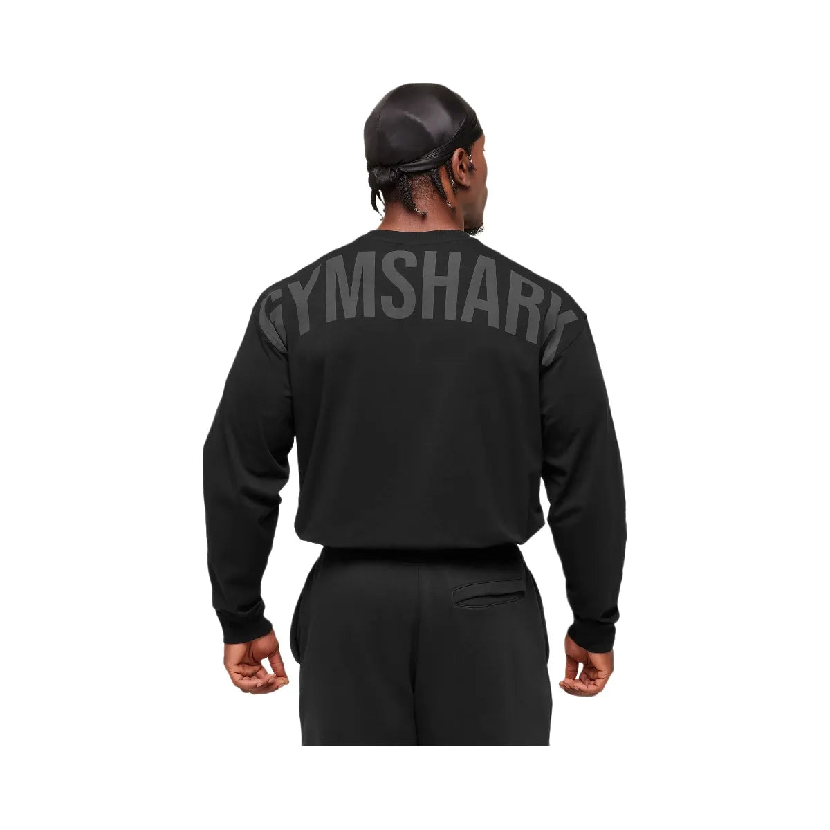 Gymshark Power Long Sleeve T-Shirt - Black/Asphalt Grey